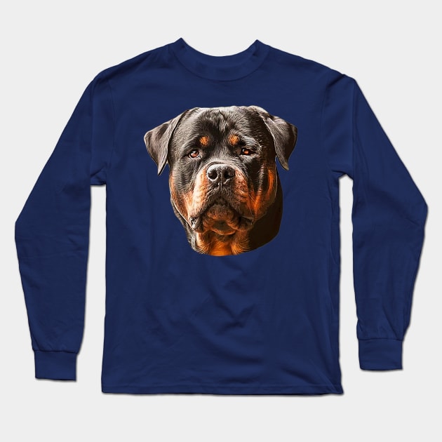 Rottweiler Dog Long Sleeve T-Shirt by Elarex